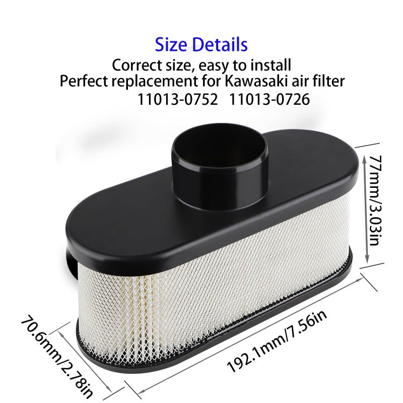 Ferilter 11013-0752 Air Filter for Kawasaki FR691V FR651V FR730V 22hp 23hp 24hp Engine 11013-7049 Air Filter for Husqvarna Cub Cadet Toro Zero Turn Lawn Mower Tractorâ€“ 2 Pack - Image 2
